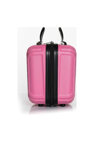 Polo&sky Altuğ Model Pembe Renk Abs Makyaj Çantası El Valizi