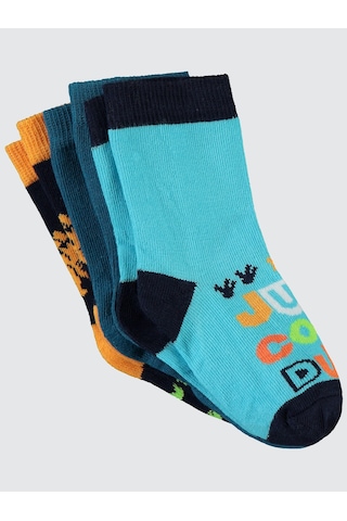 Civil Boys Erkek Çocuk 3'lü Soket Çorap 2-12 Yaş Siyah Siyah