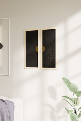 Dekoratif Modern Tasarımlı 2'li Ahşap Tablo