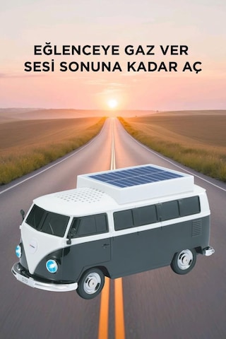 Torima D70 5 W Güçlü Ses Vosvos Tasarımlı Solar Şarjlı Bluetooth Hoparlör