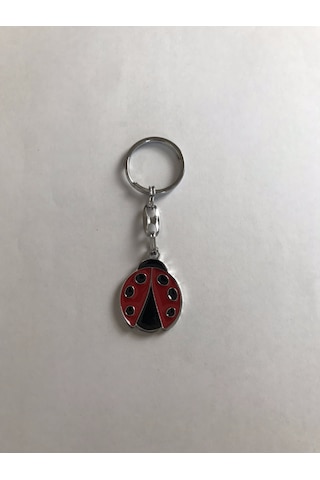 Bd Tekstil Uğur Böceği Tasarım Kırmızı Renkli Anahtarlık