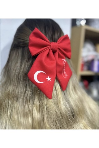 Atatürk İmzalı Türk Bayrağı Desenli Otomatik Toka 23 Nisan, 19 Mayıs, 29 Ekim Tören Tokası Çok Renkli