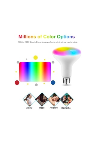 Didadodo Sesle Kontrolü Akıllı Ampul: Google Home & Echo Uyumlu, 16 Milyon Renk, Zamanlayıcı, Enerji Tasarrufu Çok Renkli Çok Renkli