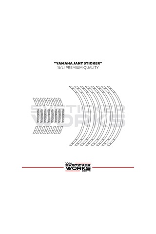 Yamaha Jant Sticker Seti Yüksek Kalite 16lı Jant Set Yamaha Uyumlu 97020756