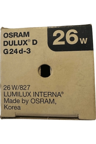 Osram Dulux D 26w 827 2700k Sarı Işık 2pinli G24d-3 Duylu 2 Adet
