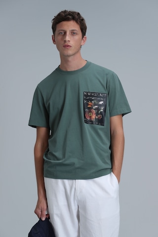 Lufian Exotic Modern Grafik T- Shirt Ördek Yesili Ördek Yeşili 111020202100680 111020202100680 Yeşil