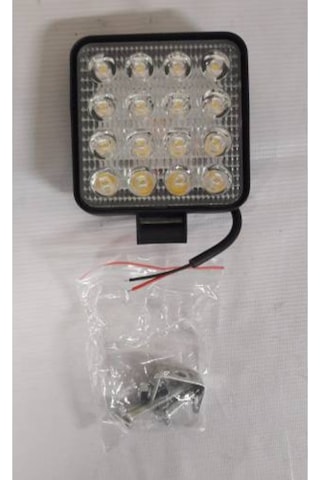 Off Road Tepe Lambası Traktör Forklif Çalışma Lambası 16 Led Kare