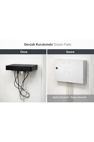 Mn6 Mn110dv Kilitli Metal Dvr Kamera Kabin 45x35x10 Cm Duvar Tipi Güvenlik Kasa Premium Kablo Düzenleme