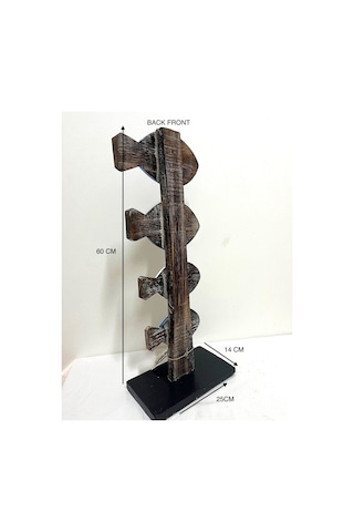 Ahşap Dekoratif Renkli Balıklar 60cm Masa Vitrin Dekoru