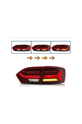 Vw Jetta Mk6 İle Uyumlu Audı Dızayn Stop Füme 2011-2014