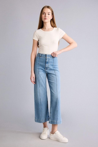 Defacto Culotte Yüksek Bel Uzun Jean Yıkamalı Pantolon F5537ax25aunm85 Indigo