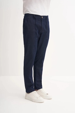 Cazador Jogger Denim Pantolon Beli Bağcıklı Düz Paça 812 Mavi