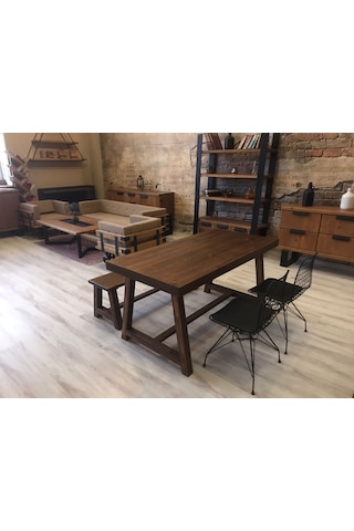 Ntconcept Farmlife Doğal Ahşap Masif Yemek Masası 85x220cm