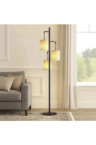 Siena Modern Siyah 3 Başlıklı Lambader 1657-2406