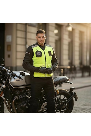 Scoyco Jk30 Motosiklet Reflektörlü Yelek Windstoper Kumaş Reflektör Motorcu Yeleği Çok Renkli