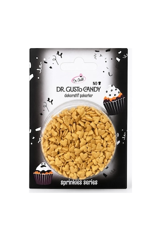 Dr. Gusto Altın Kalp Konfeti Pasta Süsleme Şekeri