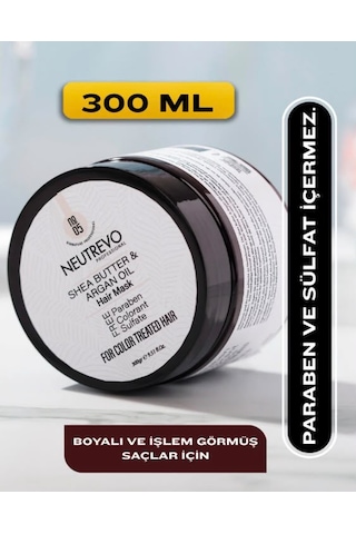 Neutrevo Professional No:5 Argan Serisi İpeksi Parlaklık Saç Bakım Maskesi 300 Ml