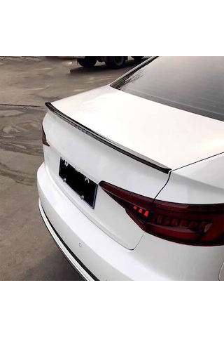 Audi A4 B9 S4 Bagaj Üstü İthal Spoiler Parlak Siyah Plastik Spoyler 2018+