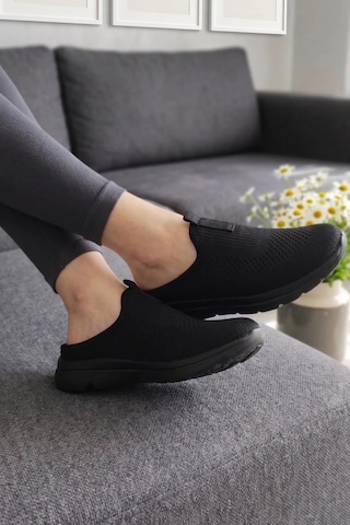 In Step Urban-flex Esnek Tabanlı Ultra Hafif Ortopedik Medikal Hulluks Topuk Dikeni Kadın Kömür Renk Yürüyüş Siyah