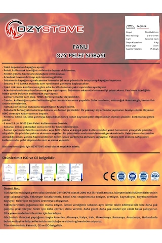 Ozystove Fanlı Pelet Sobası
