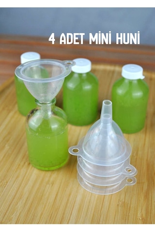 4 Adet Pratik Kolonya Parfüm Yağ Detoks Şişesi Doldurma Hunisi Mini Huni