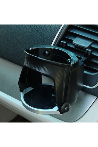 Cbtx Araba Su Bardağı Tutucu Çok Fonksiyonlu Hava Çıkışı Cep Telefonu Tutucu Küllük Karbon Fiber Gümüş Kenar