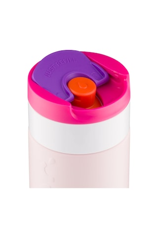 Dopper Travel Mug Yalıtımlı Termos Bardak 400 Ml - Çilek Pembesi Açık Pembe / Beyaz