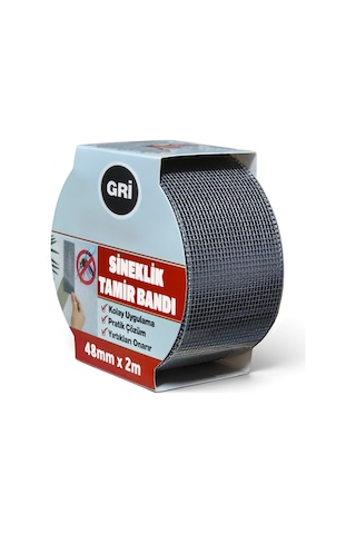 Yapışkan Sineklik Tülü Tamir Bandı 2 Metre X 48 Mm Sinek Teli Yaması Yırtık Delik Onarım Bantı