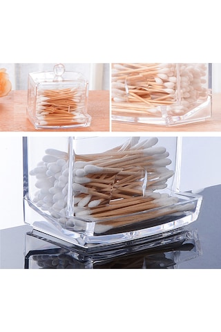 Neevoyu Ps Malzeme Şeffaf Saklama Kutusu - Tıraş Çubukları Ve Aksesuarlar İçin Organize Edici Kutu 85g, 90x80x80mm Şeffaf