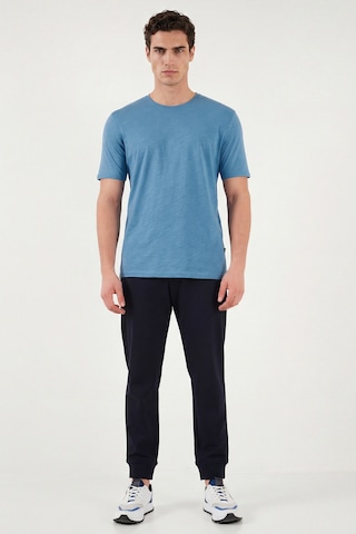 Buratti Bisiklet Yaka % 100 Pamuk Regular Fit Basic Erkek T Shirt 59020001 Mavi