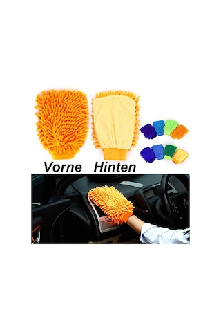 4 Set Su Geçirmez Mikrofiber Yıkama Eldiveni, Araç Yıkama Eldiveni, Temizleme Bezi, Temizlik Bezi, Araç Bakımı, Parlatma Eldiveni, Bakım Eldiveni, Araba Yıkama, Motosiklet, 21 X 16 Cm, 4 Renk Açık Mavi - Pembe