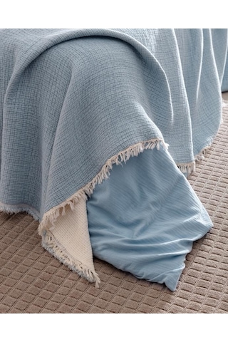 Madame Coco Pivoine 8 Parça Çeyiz Açık Mavi - Ekru