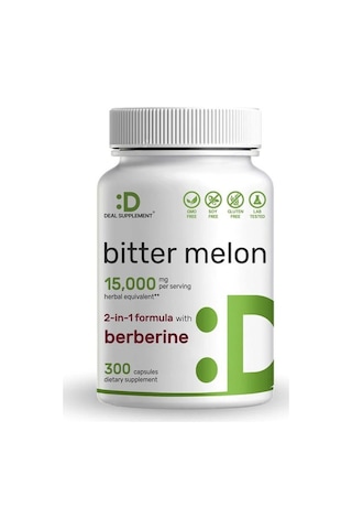 Bitter Melon With Berberine Supplement 15,000mg Per Serving, 300 Capsules