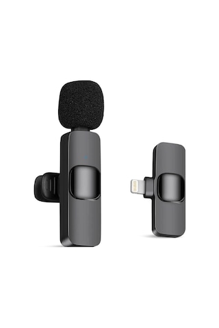 İphone Uyumlu İpad Uyumlu İçin K9 Kablosuz Yaka Mikrofonu, Kayıt İçin Kablosuz Mikrofon, Otomatik Senkronizasyonlu-1344