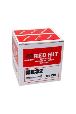 Red Hit Mk32 Pul Başlı Barutlu Çivi 32 Mm 100 Lü Paket