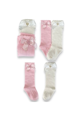 Footmania 2 "li Soket Çocuk Kurdele Dizaltı Fitilli Renkli Çorap Seti Extra Yumuşak Çok Renkli