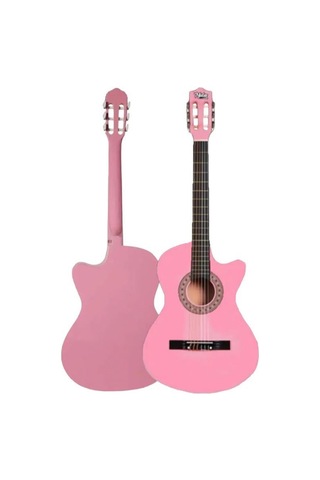 Midex Cg-395pk Pembe Renk Kesik Klasik Gitar 4/4 Yetişkin Boy Sap