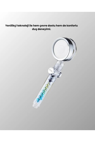 Start Stop Kontrollü El Duşu Basınçlı Su Tasarruflu Sağanak Yağmur Deneyimi Çok Renkli
