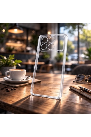 Poco X6 Pro Uyumlu Kılıf Şeffaf Kamera Korumalı 3d