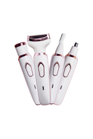 Moveevo 4'ü 1 Arada Kadın Tıraş Makinesi 4'ü 1 Arada Elektrikli Tüy Dökücü Usb Şarjlı 3028 Beyaz