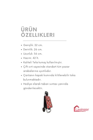 Pazar Arabası Yedek Çantası