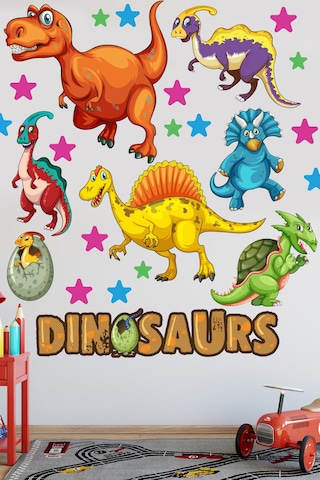 Dinozorlar Temalı Çocuk Odası Duvar Sticker Seti