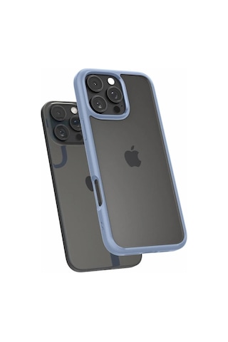 Spigen İphone 16 Pro Max İle Uyumlu Kılıf Crystal Hybrid Sierra Blue Mavi