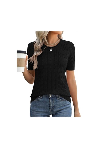 Youknitwear You Kathy %100 Pamuk Kadın Triko Kazak 7125 Siyah