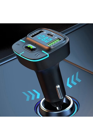 Bluetooth Araç Kiti, Telefon Cevaplama, Çakmaklık Şarj Ve Fm Transmitter, Mp3 Çalar - F9
