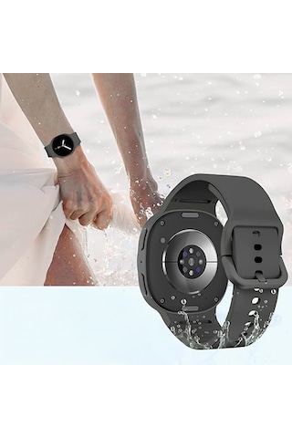 Samsung Galaxy Watch 8 44mm 40mm İle Uyumlu Metal Tokalı Purelux Soft Silikon Kordon