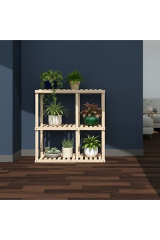 100x100 Cm Masif Ahşap Çiçeklik Standı - Kahve & Bej Renk Seçenekli Çok Katlı Saksılık Bej 100x100 Cm Masif Ahşap Çiçeklik Standı - Kahve & Bej Renk Seçenekli Çok Katlı Saksılık Bej