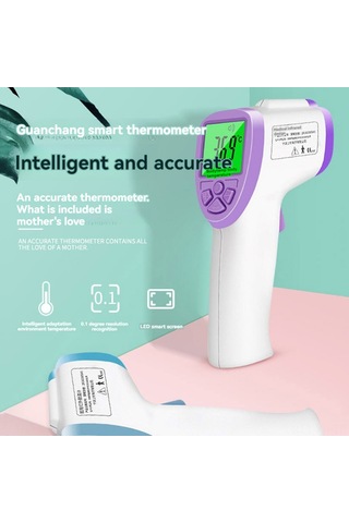 Xiyyadms Dijital Lcd İzoletli Vücut Sıcaklığı Ölçer, 3-5cm Mesafede, 0.5sn Yanıt Süresi, Güneş Işığı Ekranı Yetişkin/çocuk