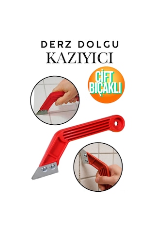 Eski Derz Kazıma Bıçağı - Testere Dişli Karbür Uçlu Derz Dolgu Temizleme Ve Yenileme Aparatı Profesyonel Derz Dolgu Kazıyıcı Bıçak - Testere Ağızlı Derz Temizleme Aparatı Temizlik Küreği Raspa
