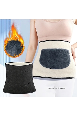 Pazly Suntek Bel Isıtıcı Kemer - Karın Altı Kışlık Rahat Koruyucu Sarma Siyah Siyah
